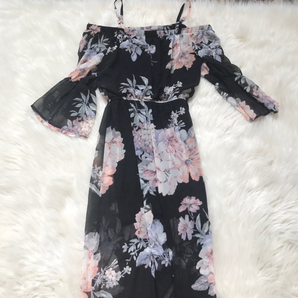 As U Wish Off Shoulder Bell Sleeve Maxi